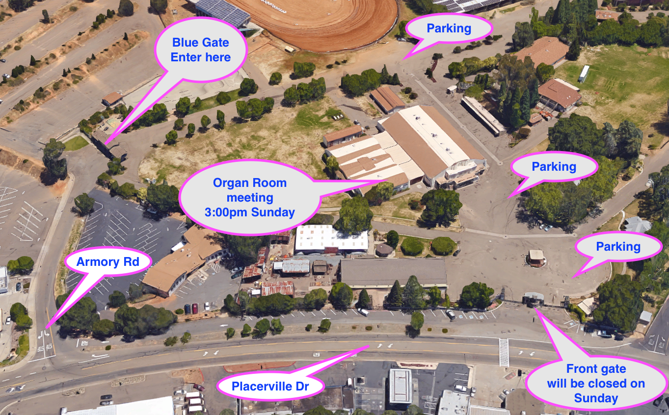 EDP Sept meeting - Fairgrounds Front Gate closed, use Blue Gate