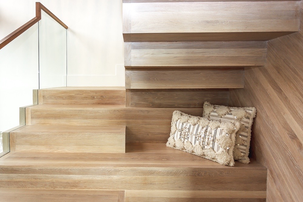 custom stained oak staircase 