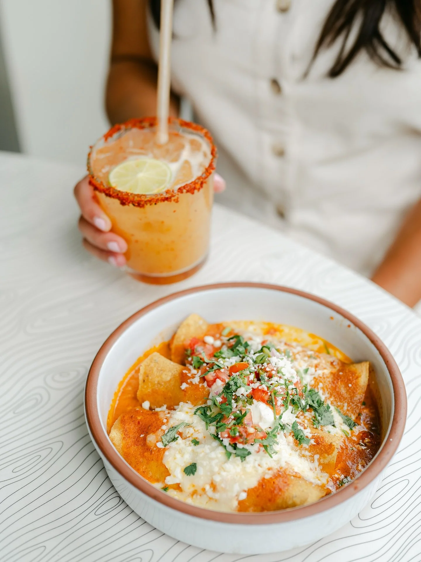 Margarita in hand&hellip; enchiladas on deck!☺️