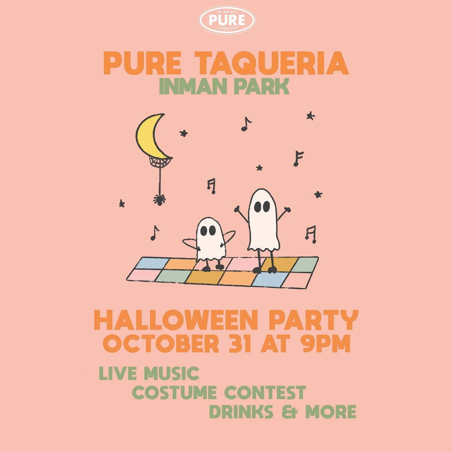Looking for Halloween plans? We&rsquo;ve got the margaritas, the mayhem, and all the PURE vibes!🎃🕸️