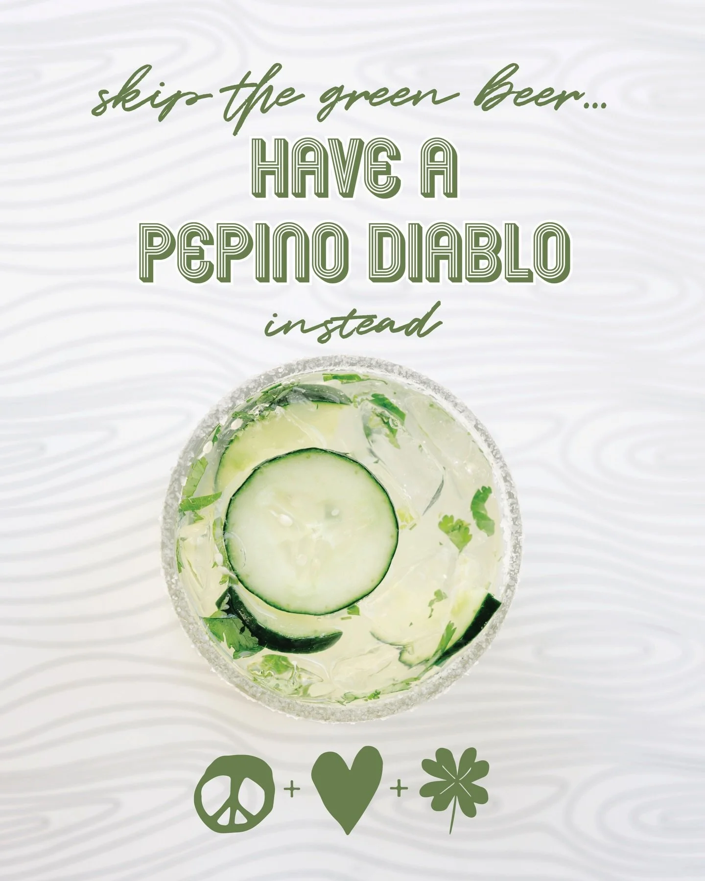 Celebrate St. Patrick&rsquo;s Day in Downtown Woodstock this Saturday!☘️🍋&zwj;🟩

Specials: 
✨$10 Lamb Empanadas 
✨$10 Queso con Todo
✨$2 off Green Tea &amp; Pineapple Infused Shots 
✨ All 16oz Margaritas for the price of a 12oz