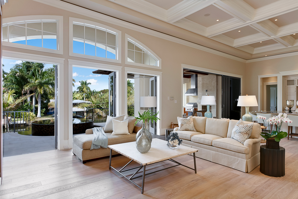 5 - Naples Boater's Dream - Elegant Great Room with French Doors to Pool Deck.jpg