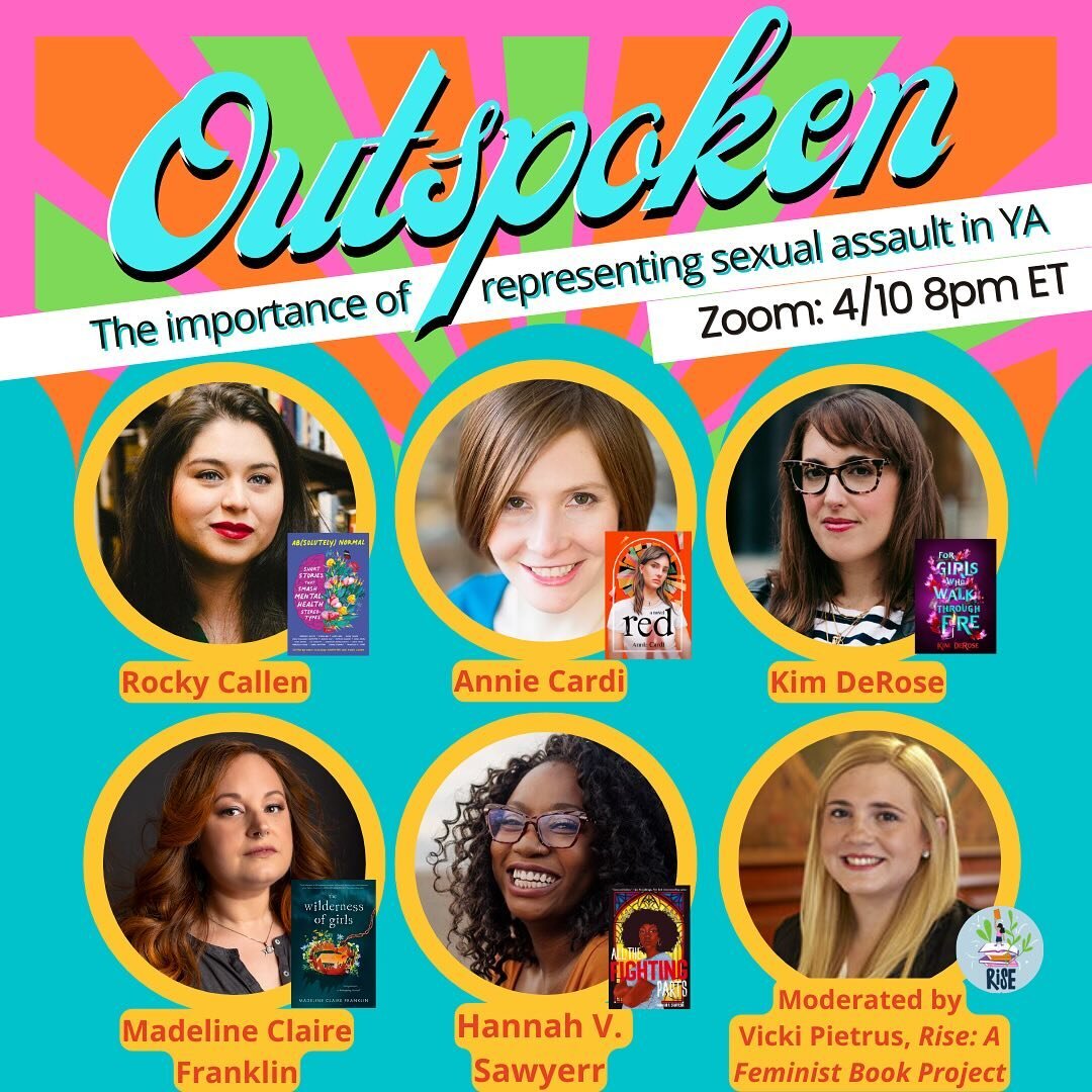 Incredibly honored to be a part of this virtual panel,  OUTSPOKEN: The Importance of Representing Sexual Assault in YA in (exactly!) two weeks from today. 💙✨

I will be joining authors @rockywrites, @madelineclairefranklin, @anniecardi, and @kimdero