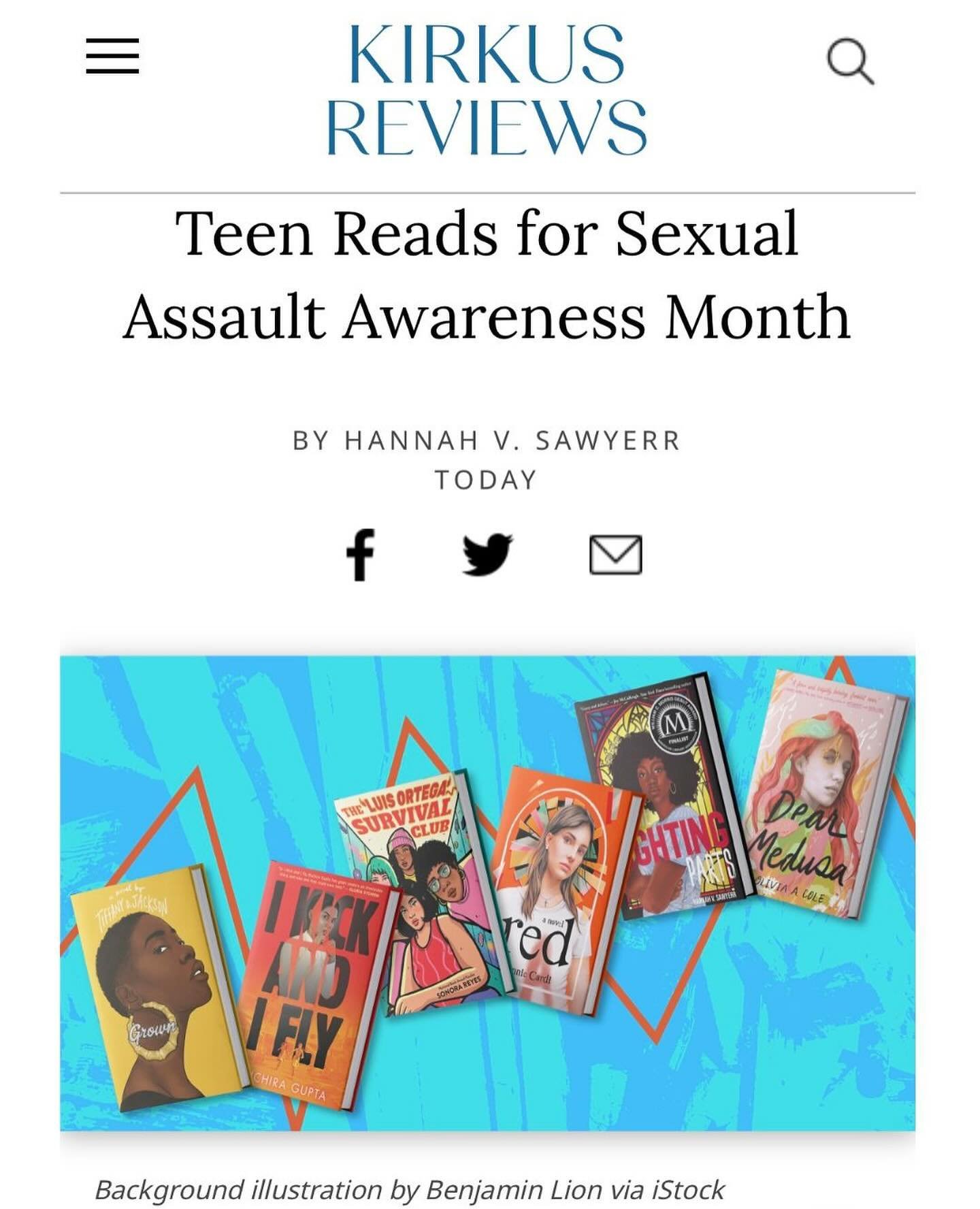 I wrote about five novels to read this sexual assault awareness month paired with a short essay for Kirkus! Check it out via the link in my bio! ✨ Big thank you @kirkus_reviews for publishing this piece and to my publicist Mary Marolla over at @pique