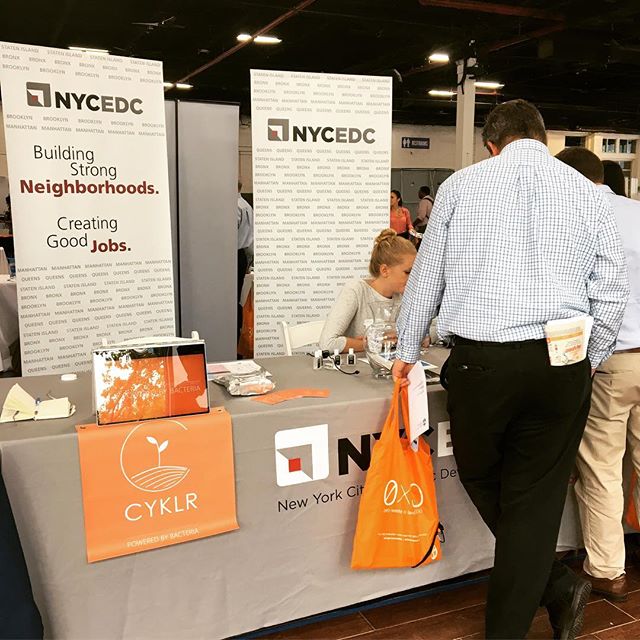 @cyklr.inc at the #nycfoodwastefair - Powered by bacteria.