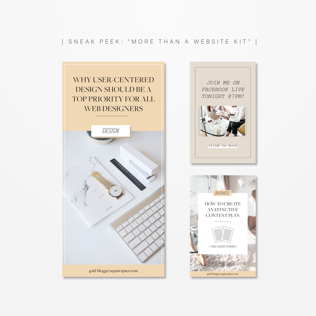More Than a Website Kit: Gold Blogger Edition (Squarespace 7.0) 🥇