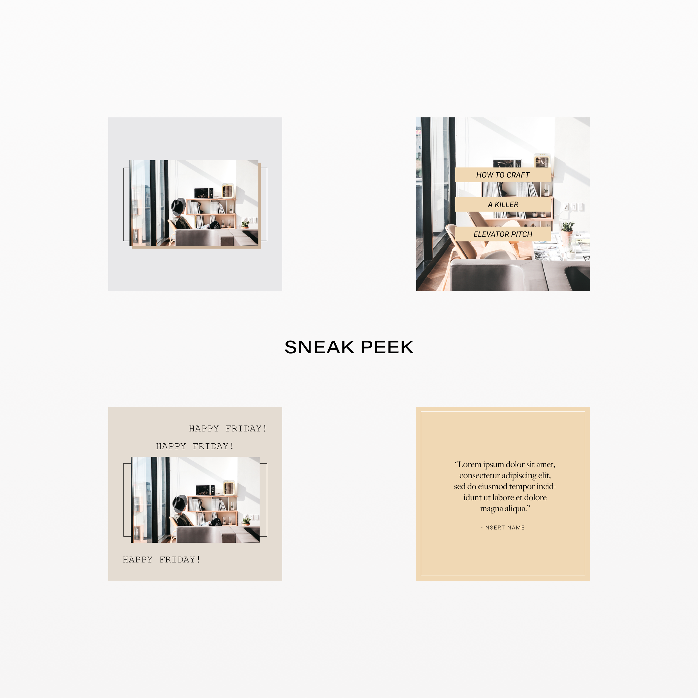 Gold Blogger Instagram Templates