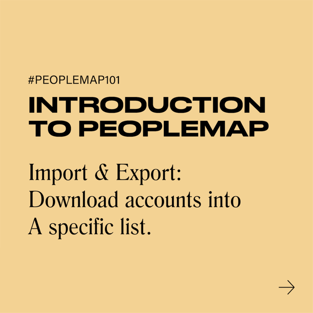 #PeopleMap101