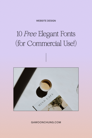 10 Free Elegant Fonts — Gawoon Chung