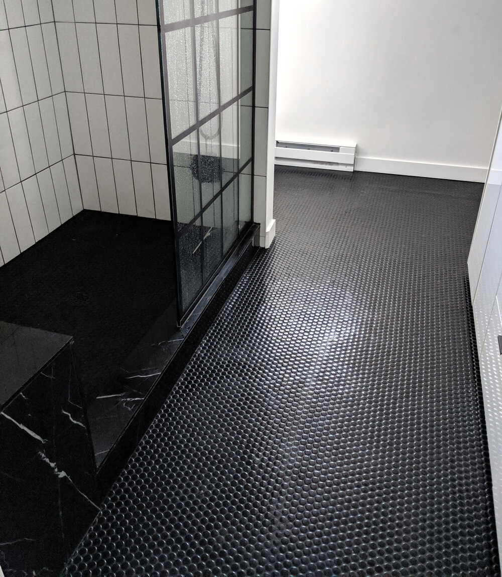 Home Series How To Get Black Grout, Black Penny Tile