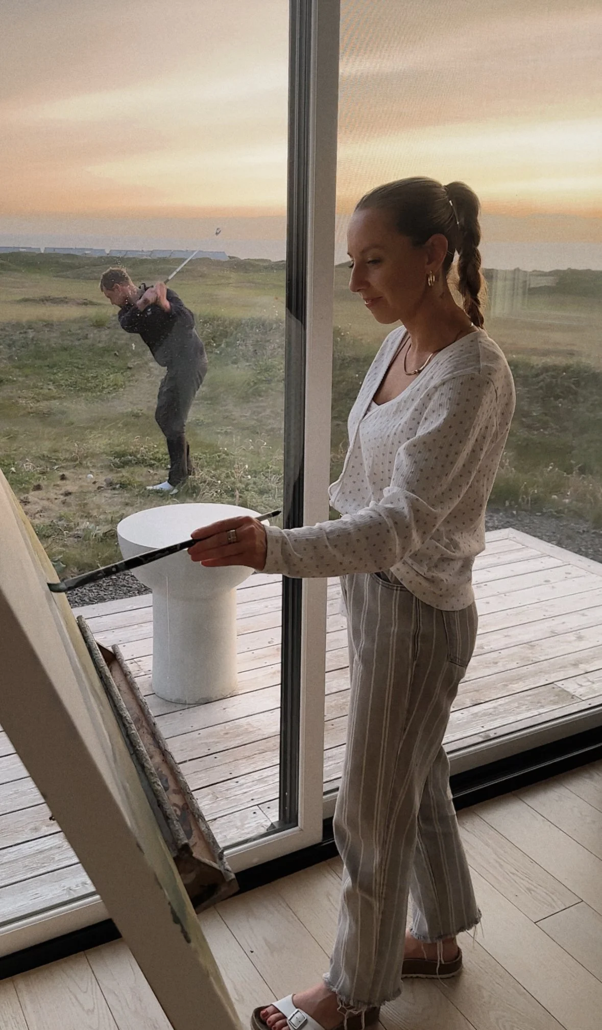QUARTER ALLE BECKWITH GOLF BECK AND BOYD QUARTER ZIP SWEATSHIRT. CABOT CAPE BRETON ASHBURN HALIFAX SWEATSHIRT. CABOT CAPE BRETON PAINTING ART HALIFAX ASHBURN-1527.JPEG