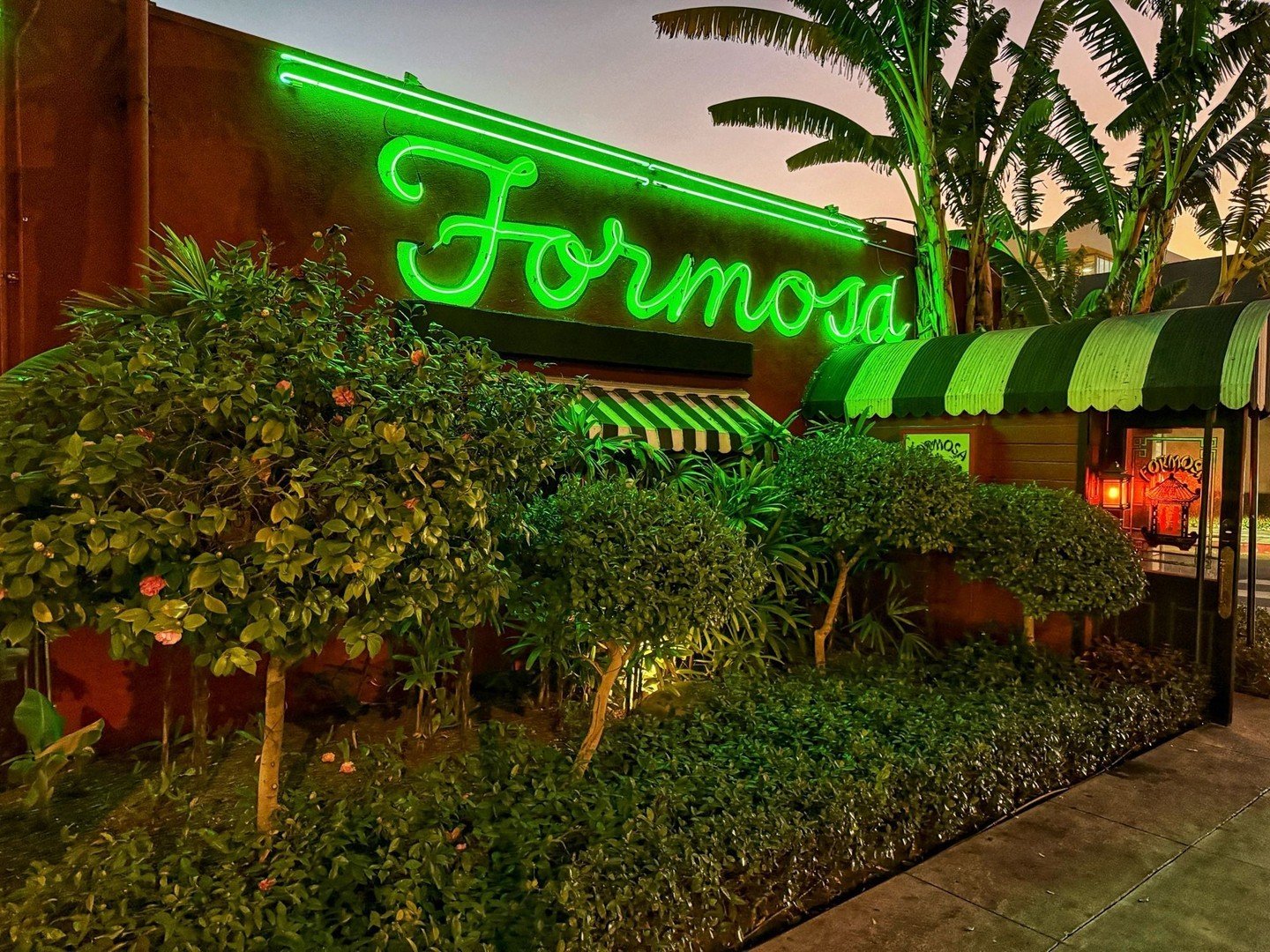 Exterior of the entrance of The Formosa Cafe in West Hollywood.