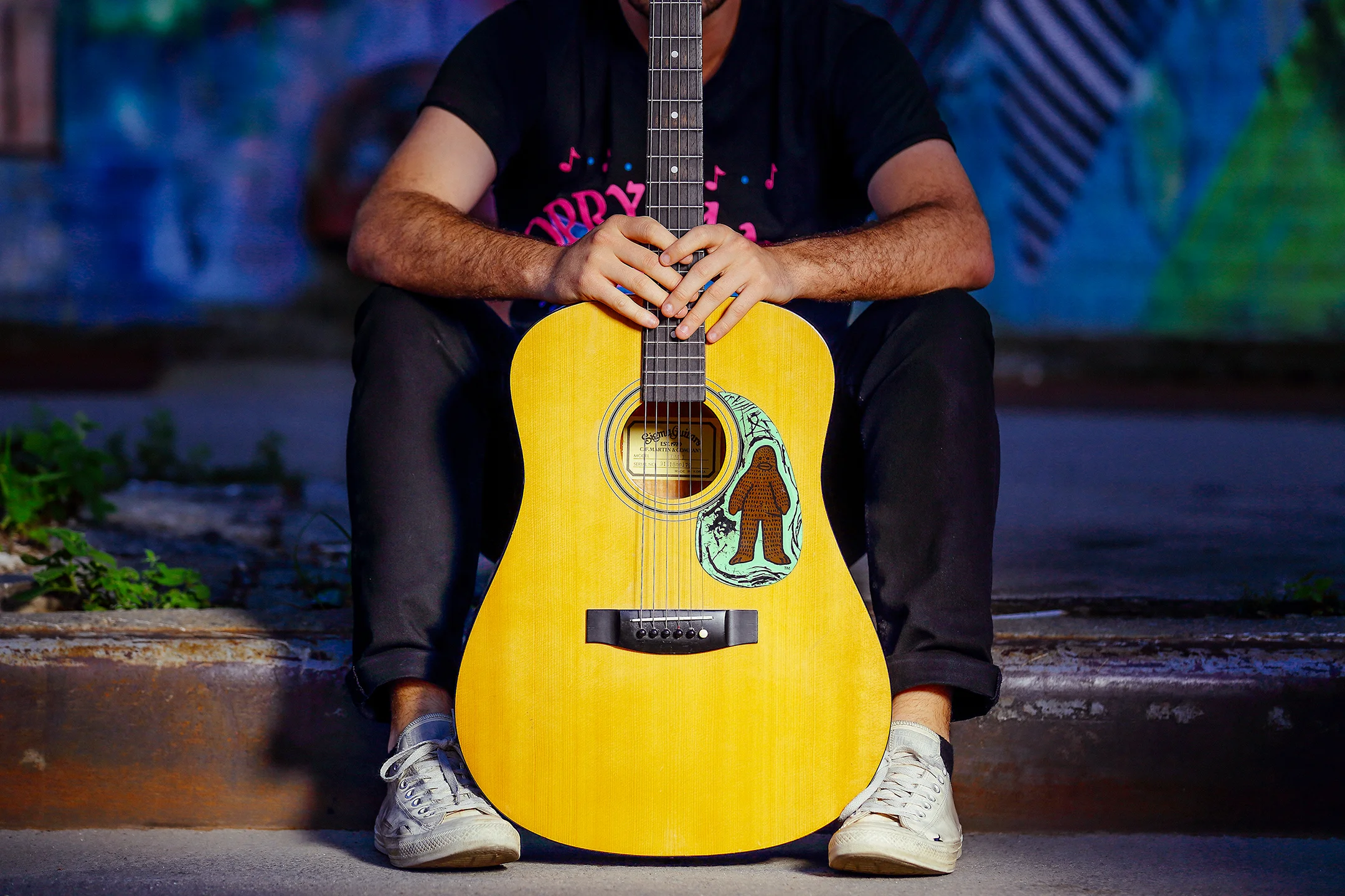 A 1994 Sigma Martin. “There’s something about Martins that are very timeless. They’re very warm and have a lot of character. It just sounds right. You want to be able to feel like you can write the stuff you want with your instrument and not feel awkward about it.” - Sean L. #ThisIsMyGuitar