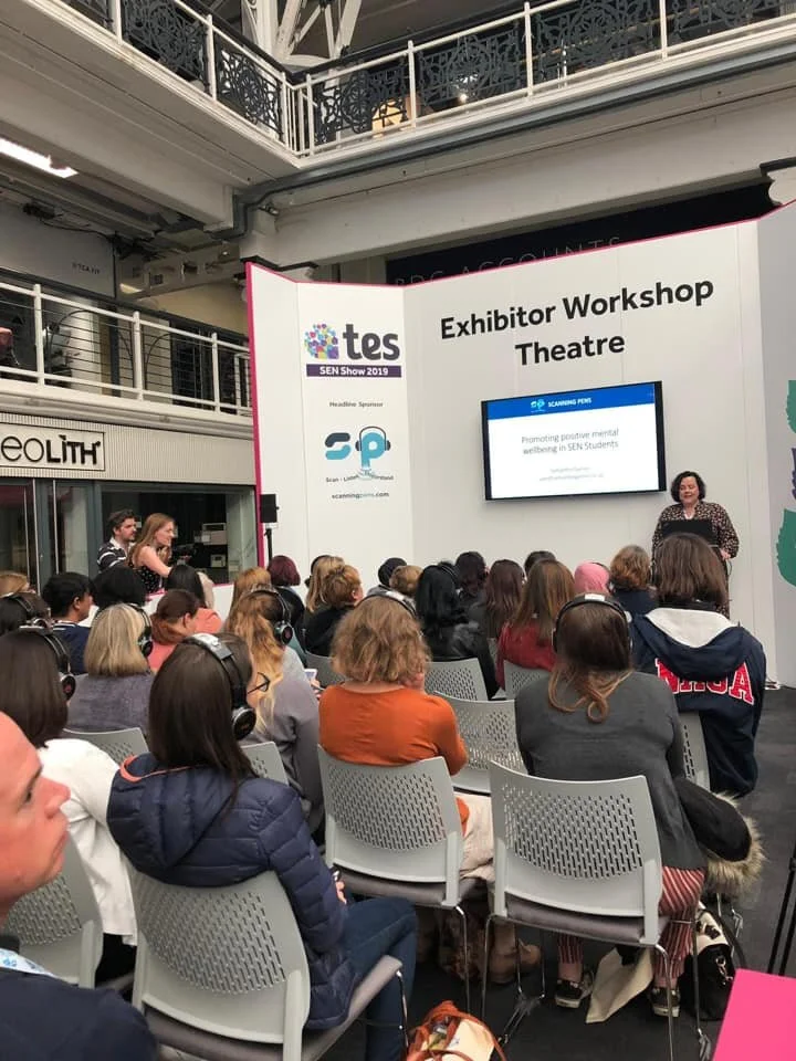 Image: Sam Garner delivering her seminar at the Tes SEN Show 2019.