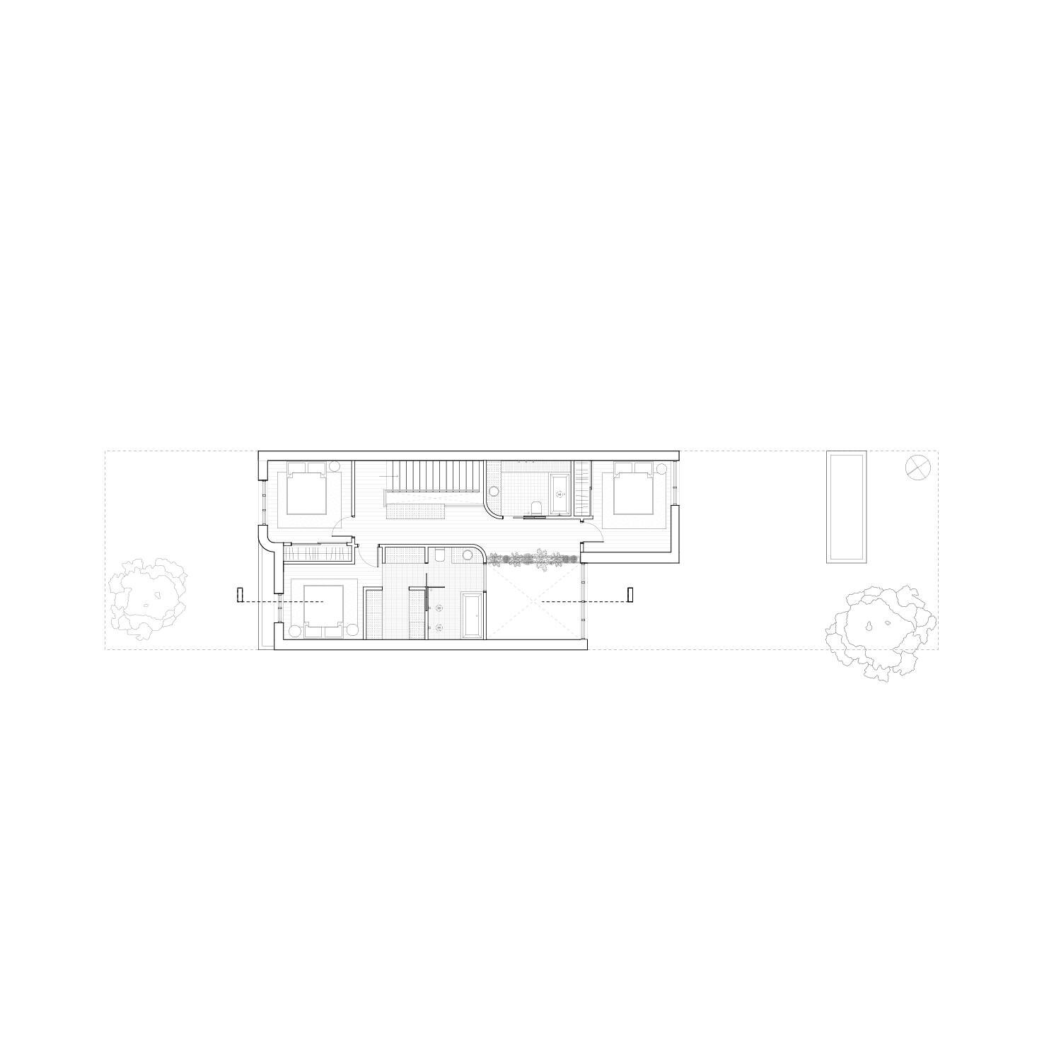 Agrandissement d'un shoebox &agrave; Montr&eacute;al - plan 2e &eacute;tage.
-
Conception en cours.

#architecture #shoebox #renovation #design #architecturemontreal