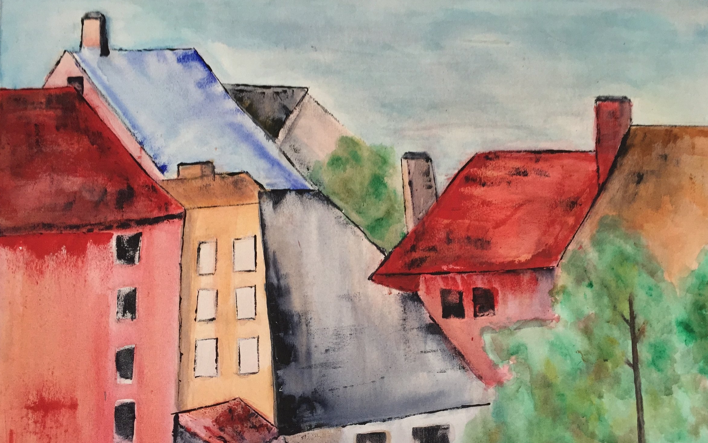 Rooftops in Italy 24" x 36"
