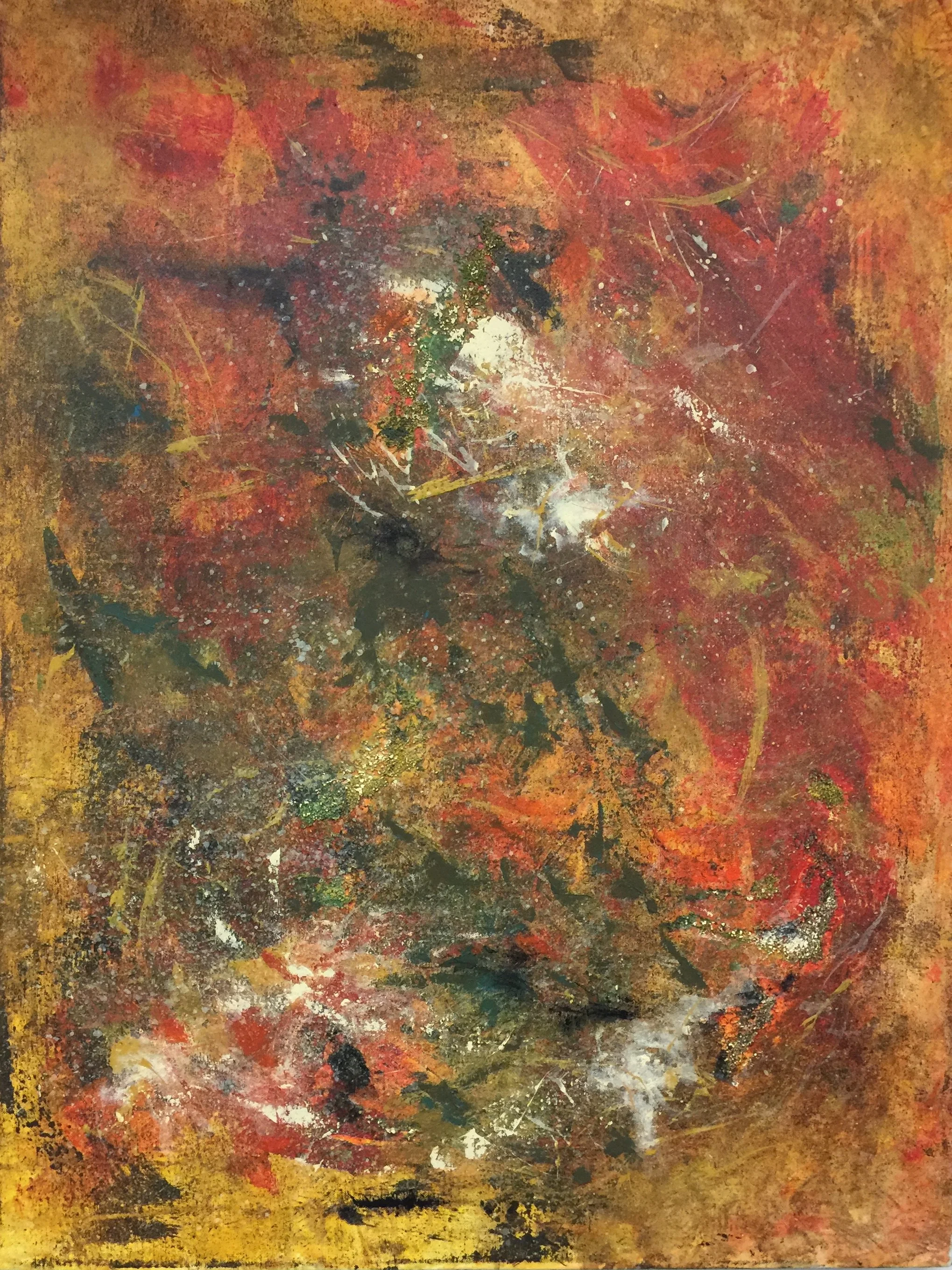 Sutton Fire in Ojai 24" x 36" ($800)