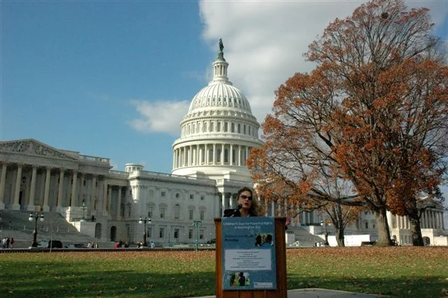  Stop Child Predators President, Stacie Rumenap, speaking at U.S. Capitol rally 