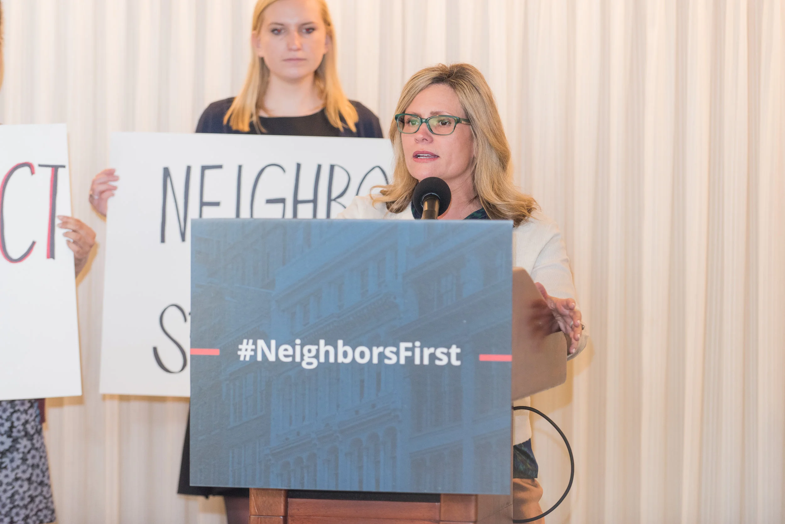  SCP President Stacie Rumenap at #NeighborsFirst press conference in Washington, DC 