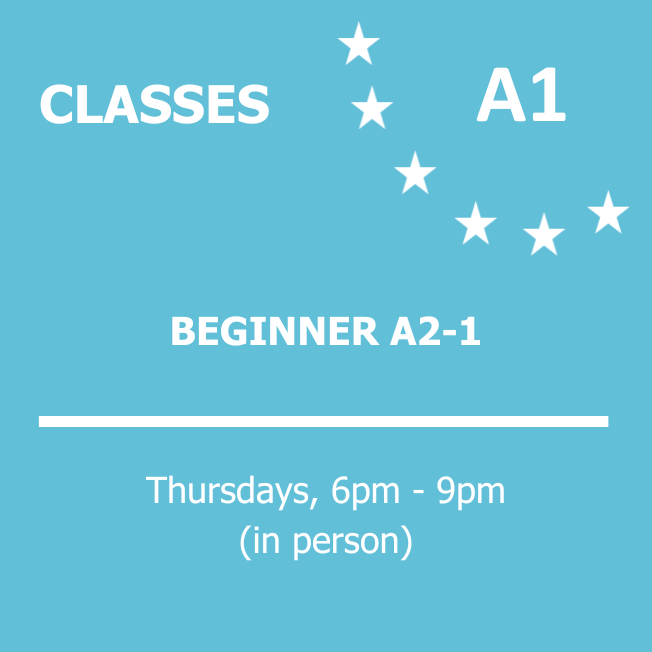 BEGINNER A2-1 - Thursdays - 6PM