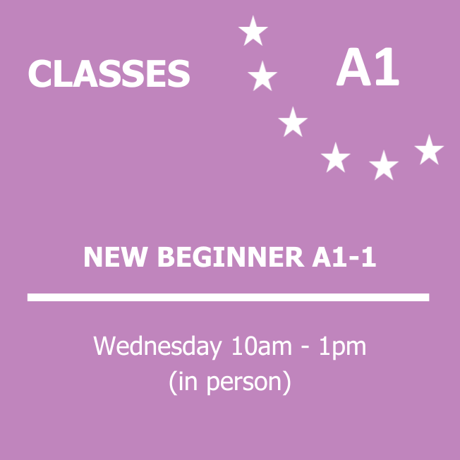 NEW-BEGINNER A1-1 - Wednesdays- 5PM