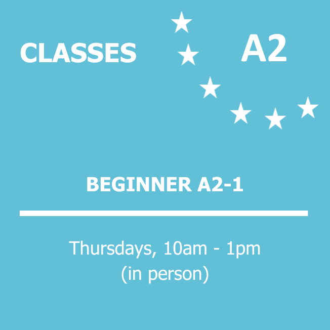BEGINNER A2-1 - Thursdays - 10AM