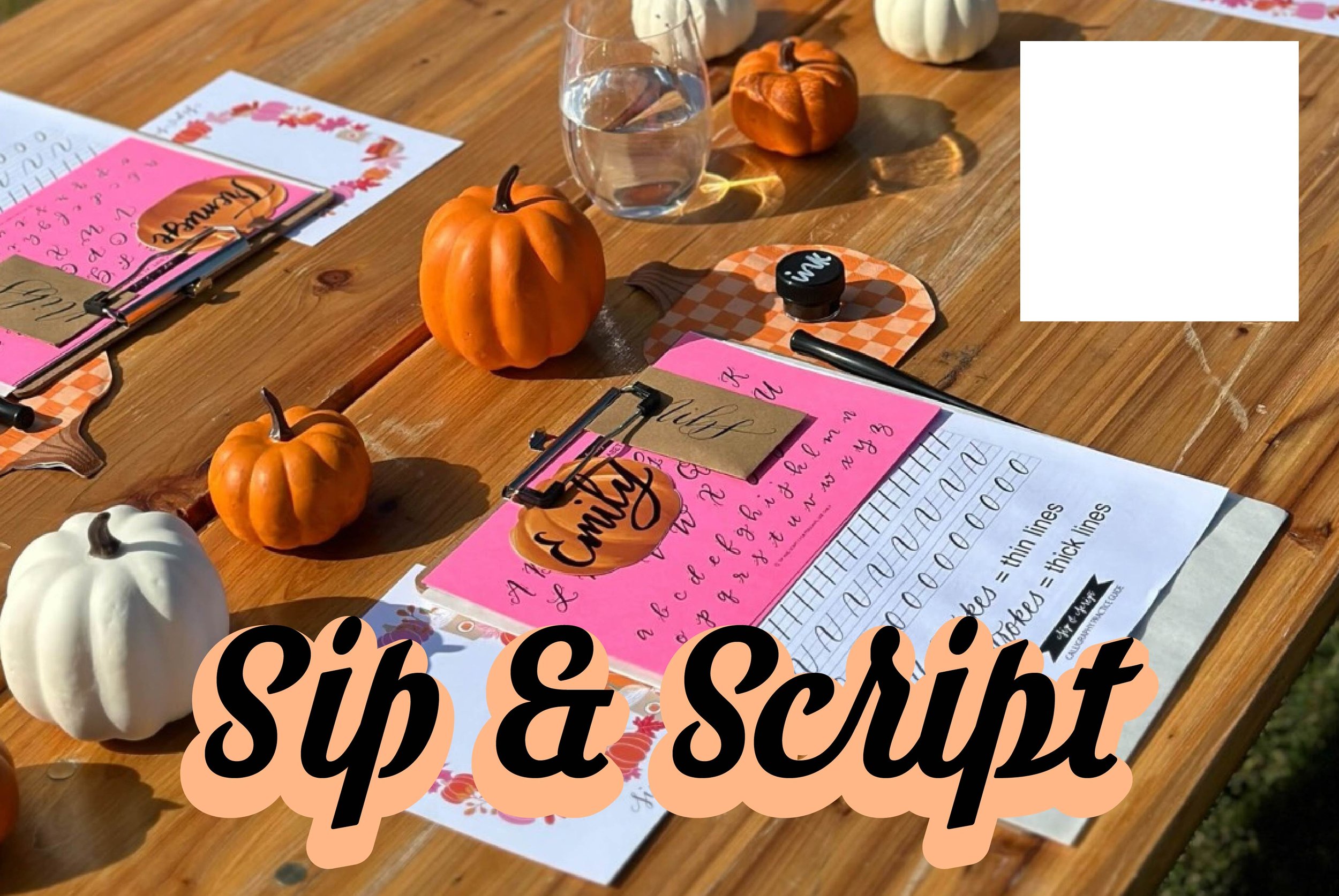 Sip & Script: Modern Calligraphy & Pumpkin Lettering for Beginners!