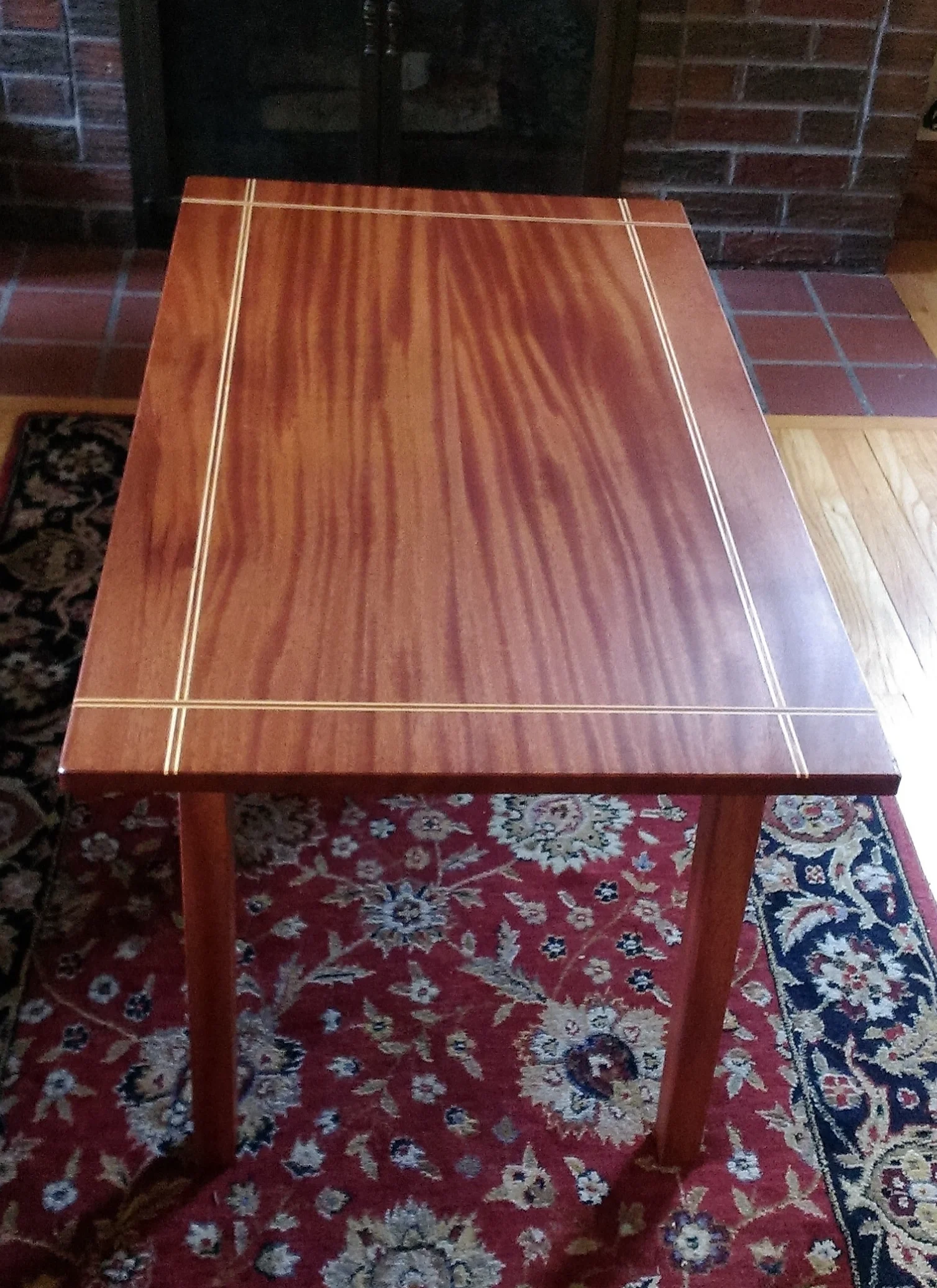 Coffee Table - Khaya with Maple Inlay