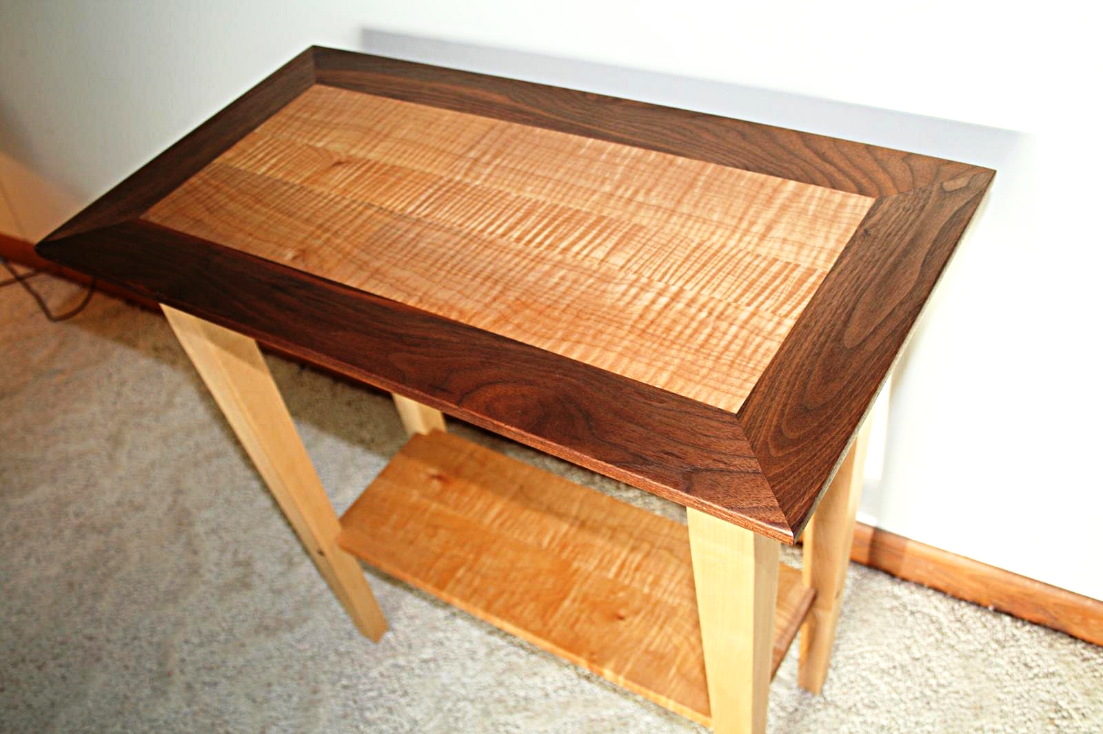End Table - Walnut and Figured Maple