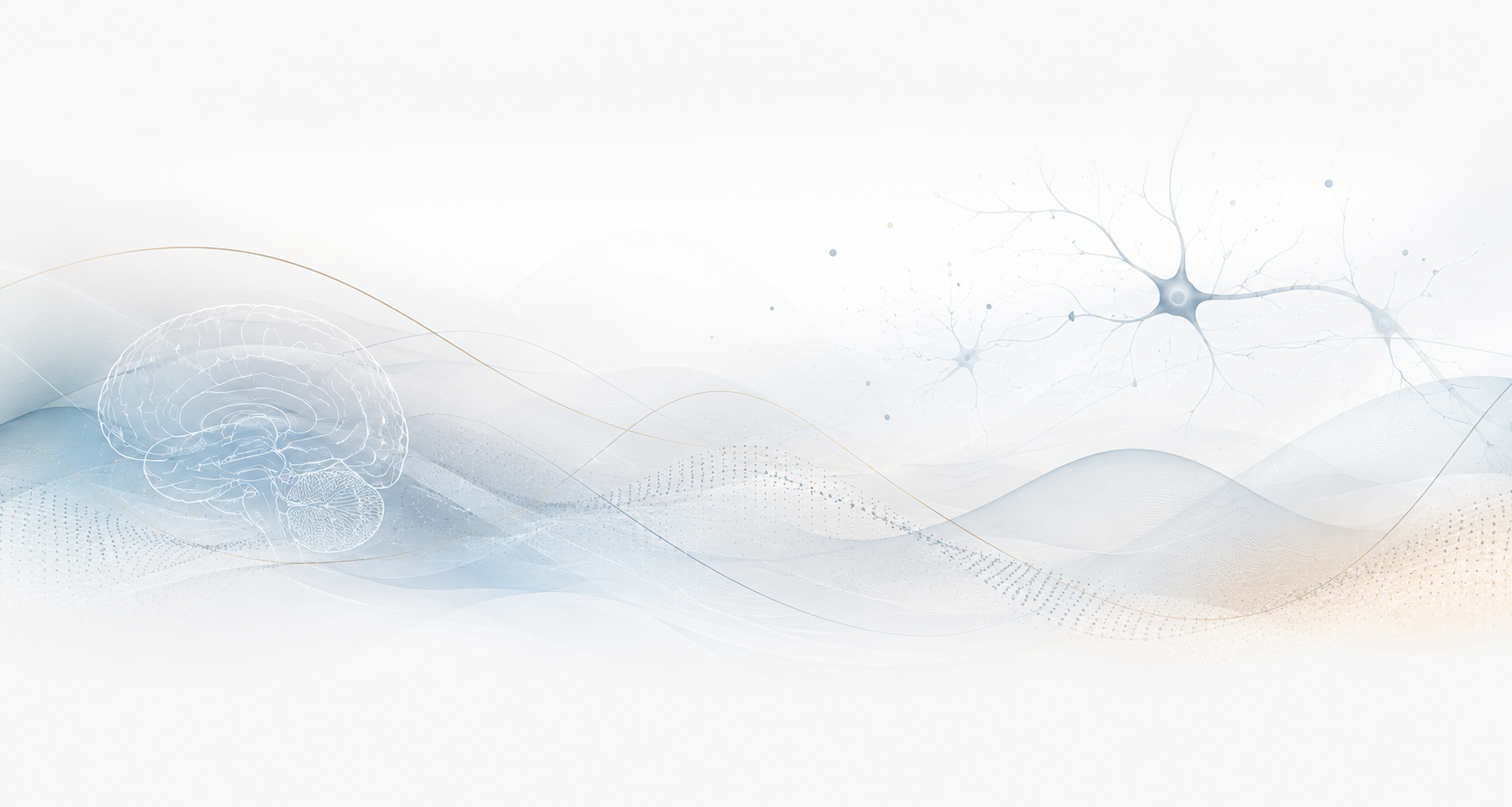 Abstract neurologic illustration representing chronic migraine and nervous system regulation