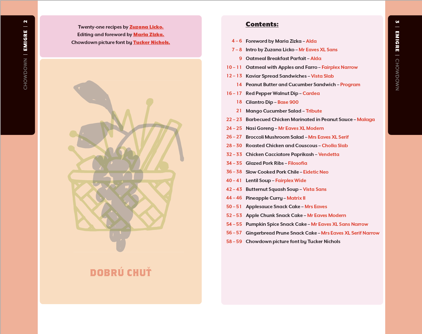 New Work: Emigre Cookbooklet