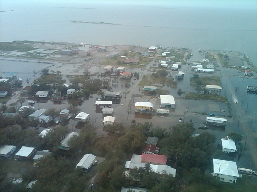 Grand Isle after Hurrican Isaac in 2012