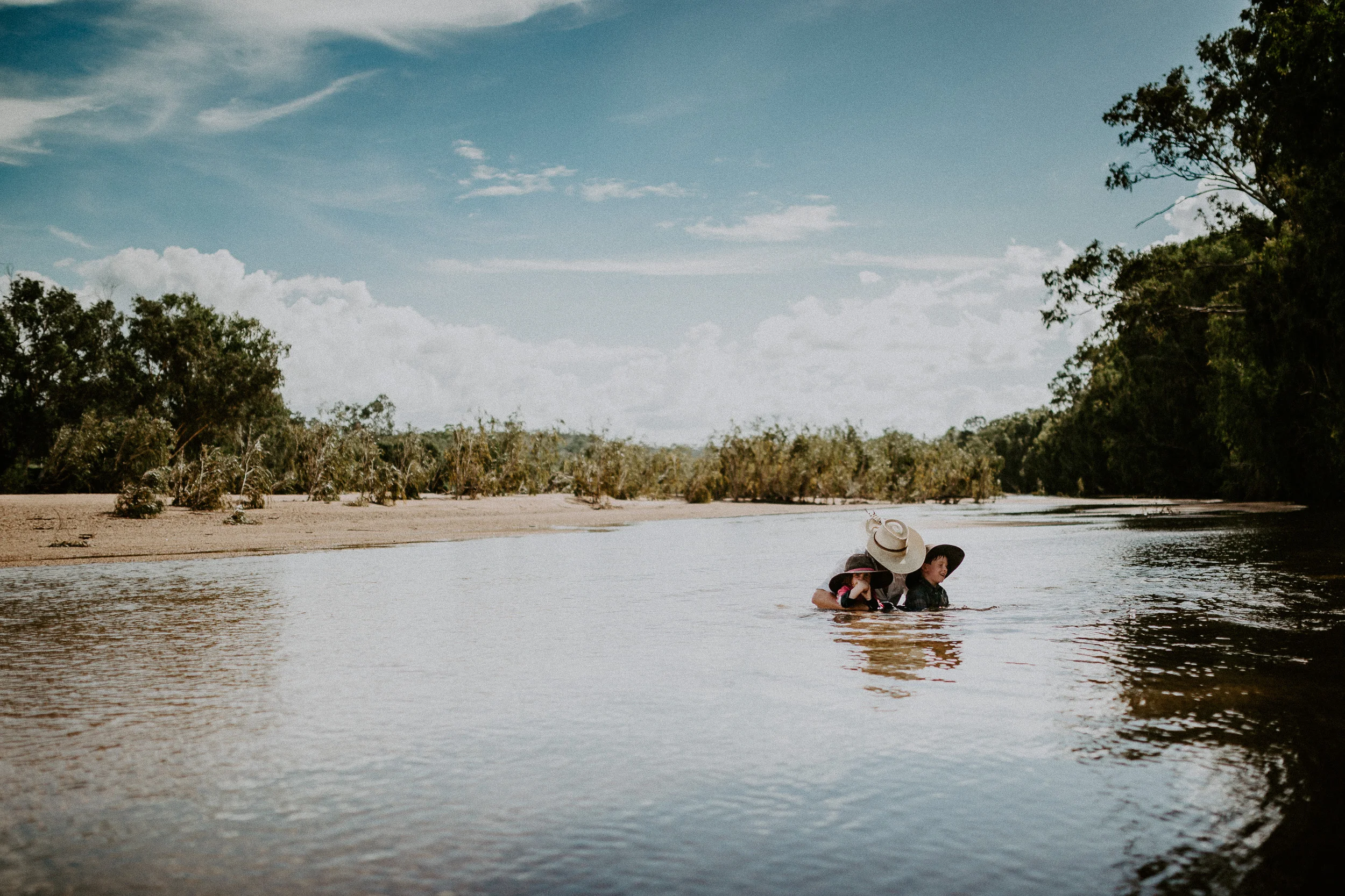 Swimming with Granni down the river
