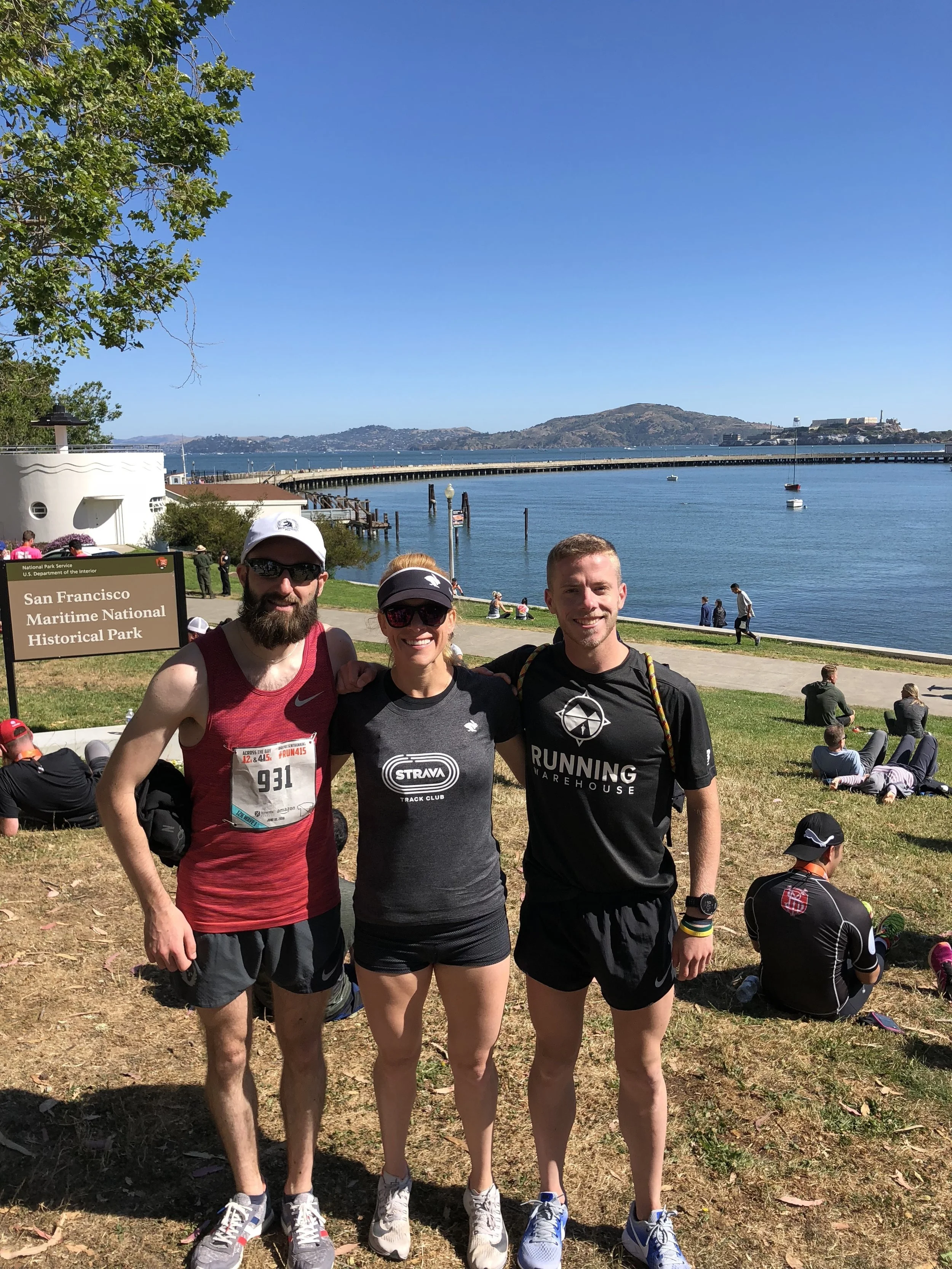 Max, Caitlin and Michael at the end of the race