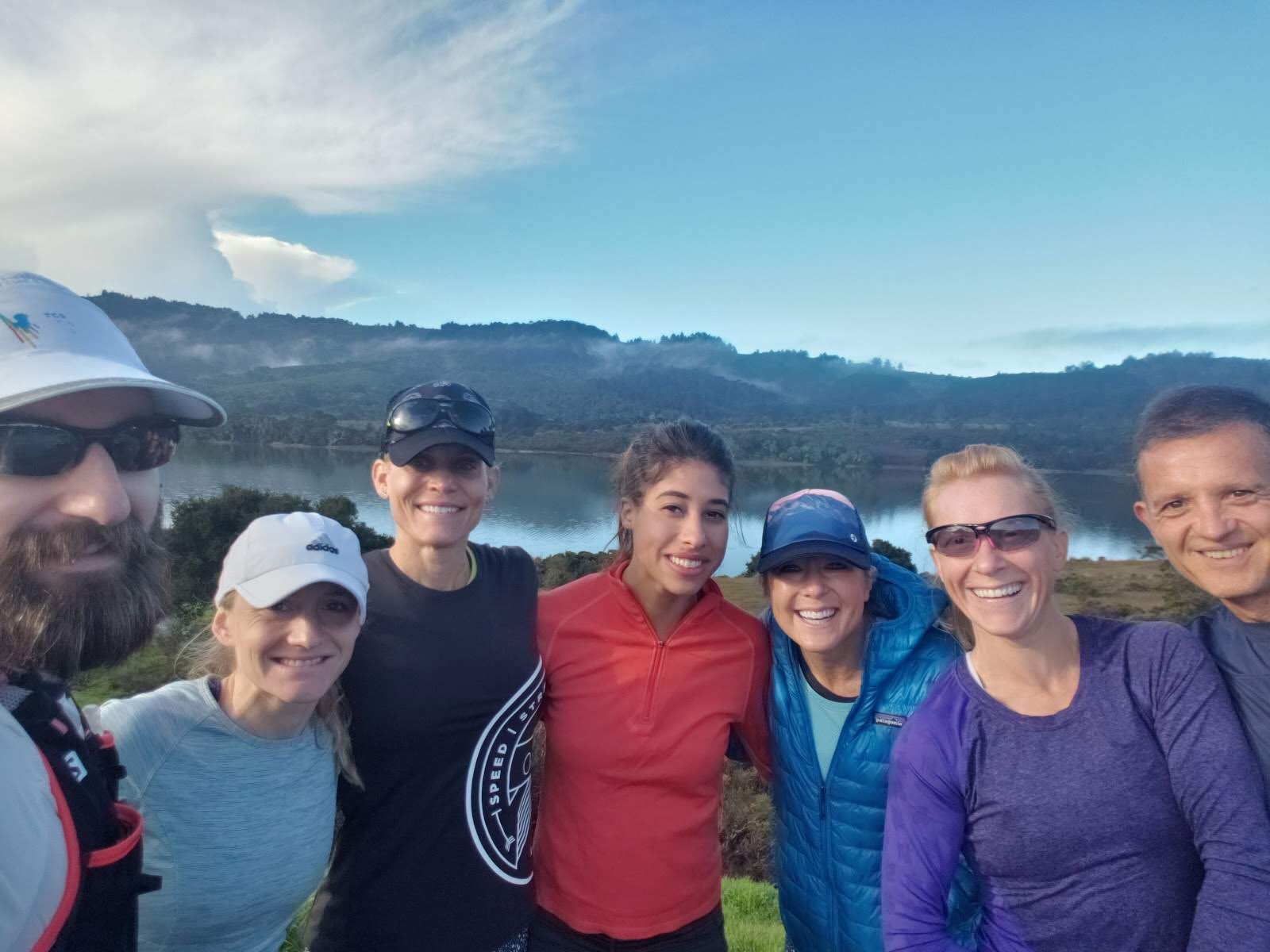 The crew at the starting point in San Mateo