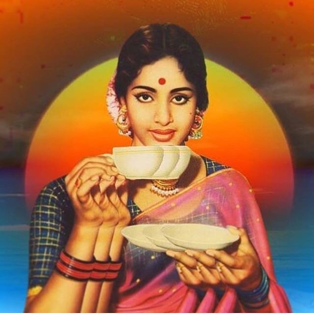 Coffee/(no date) vintage Indian coffee ad via @sonyak #hindi #coffee #psychedelicart