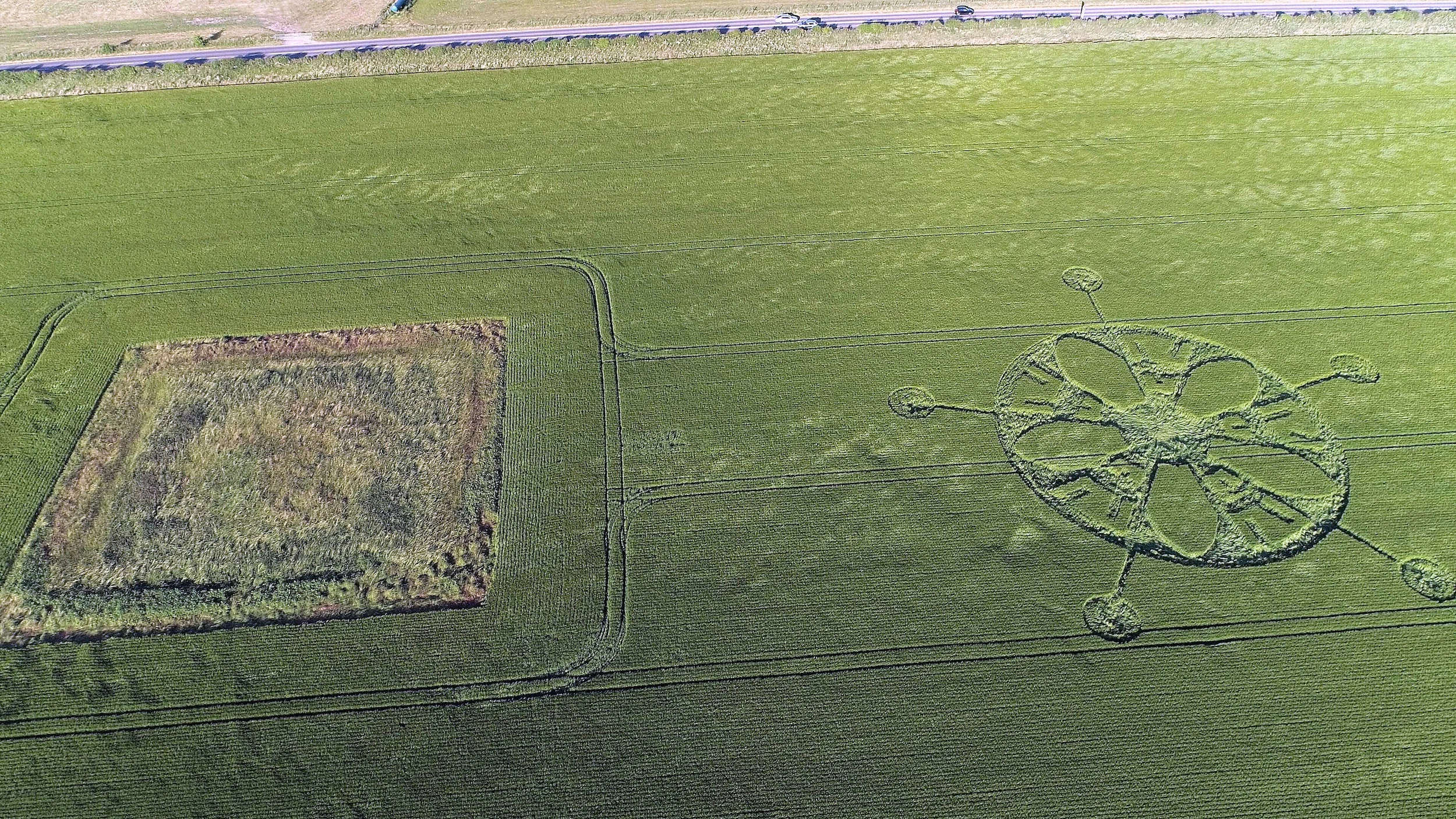 Crop circle near the road to Stonehenge. Image courtesy of Paul Deeman