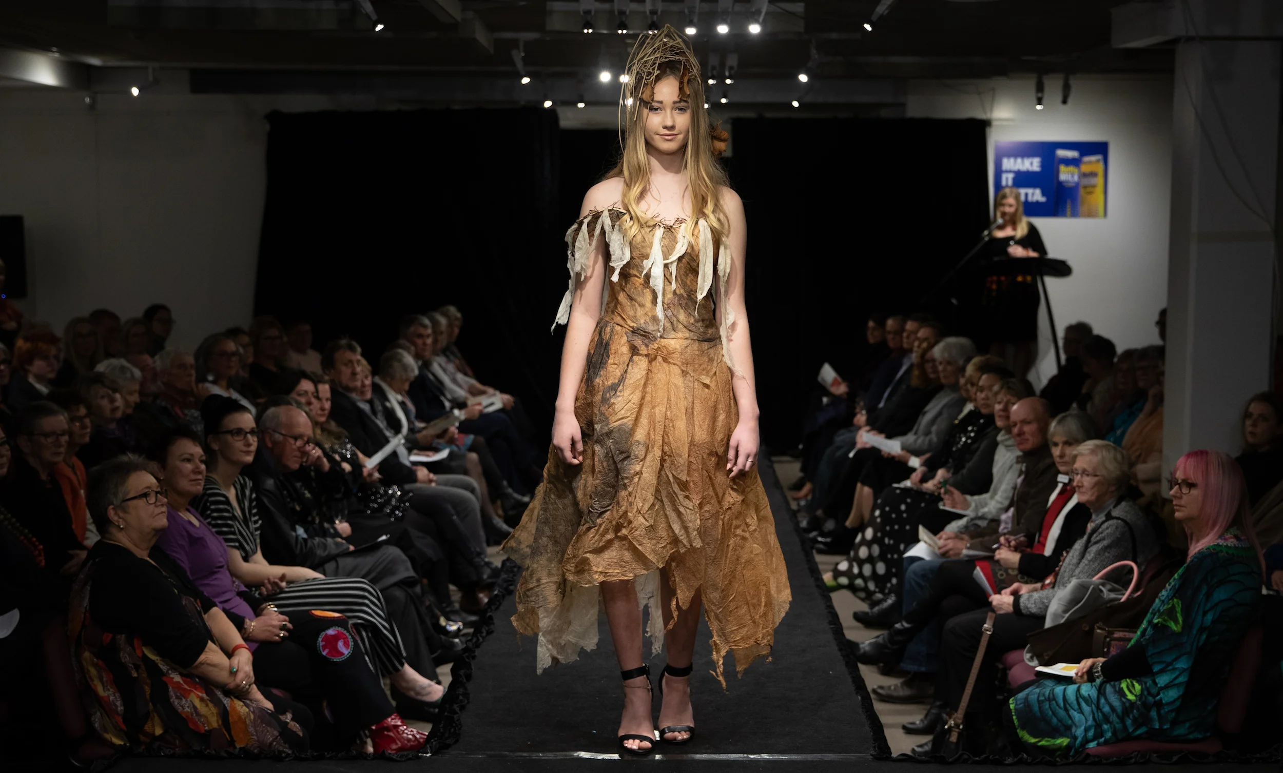 Flood by Anne Leon and Heather Matthew on the runway for Paper on Skin 2018. Image courtesy Grant Wells Photos.