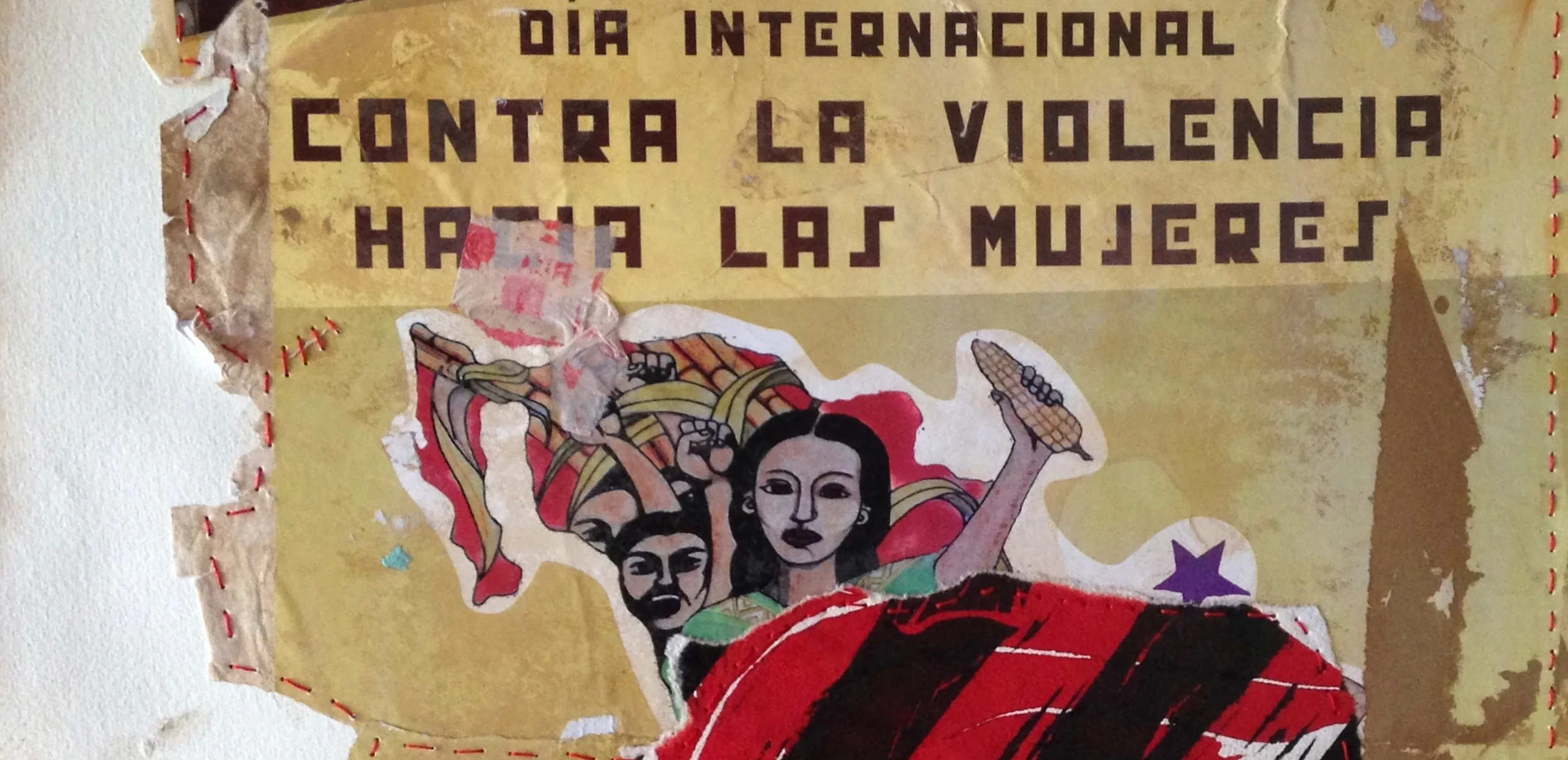 Las Mujeres (detail) from the Reframing the Past, Imagining the Future suite. Mixed medium 2018