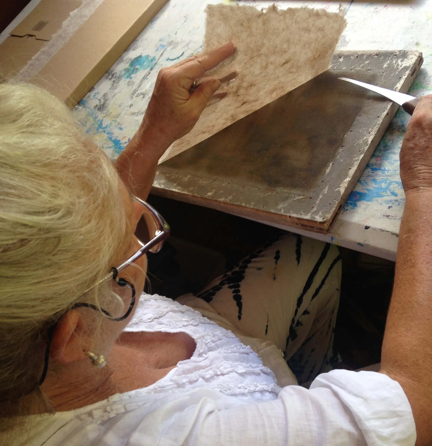 Banana paper making workshop at my home studio 2018
