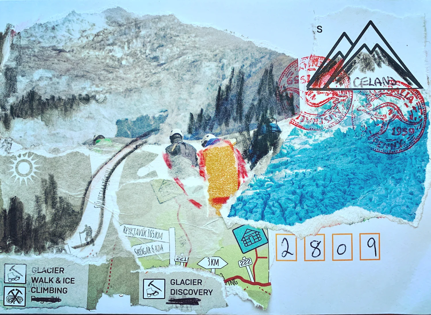 My daily collage of that glacier walk from Saturday 28th September, 2019.