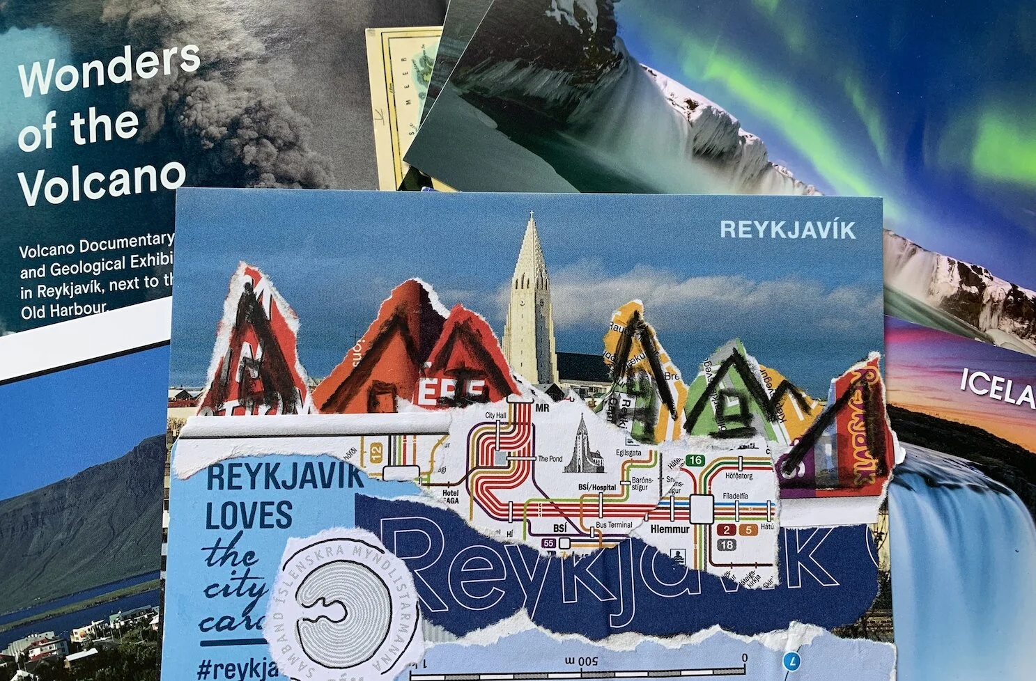 Time for making a new calendar with all my Iceland postcards.