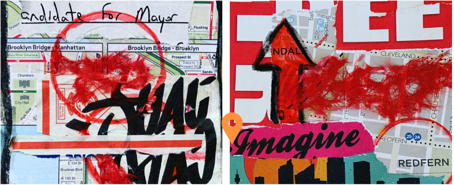 Bearing Witness (left), Imagine Freedom (right)