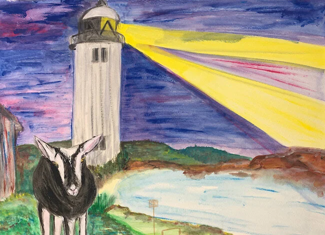 Into the Light (c 2007) ~ inspired by the Yamba lighthouse and headland.