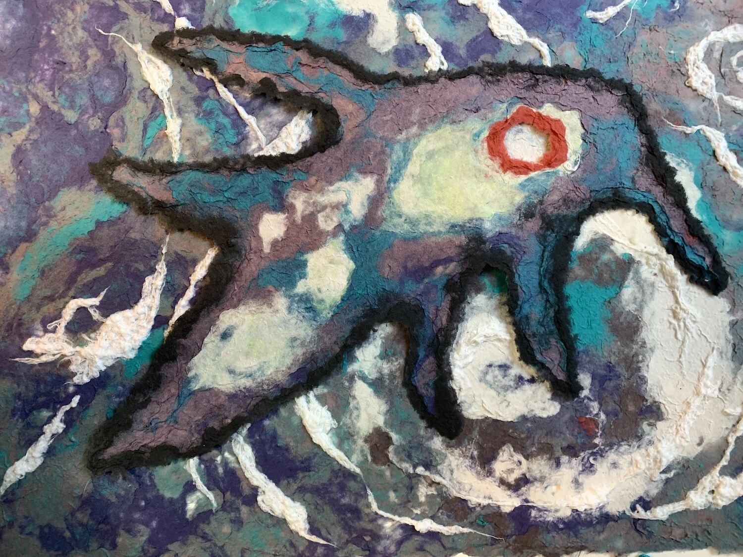From the Deep Sea (detail) 2021 Poured paper pulp…work in progress