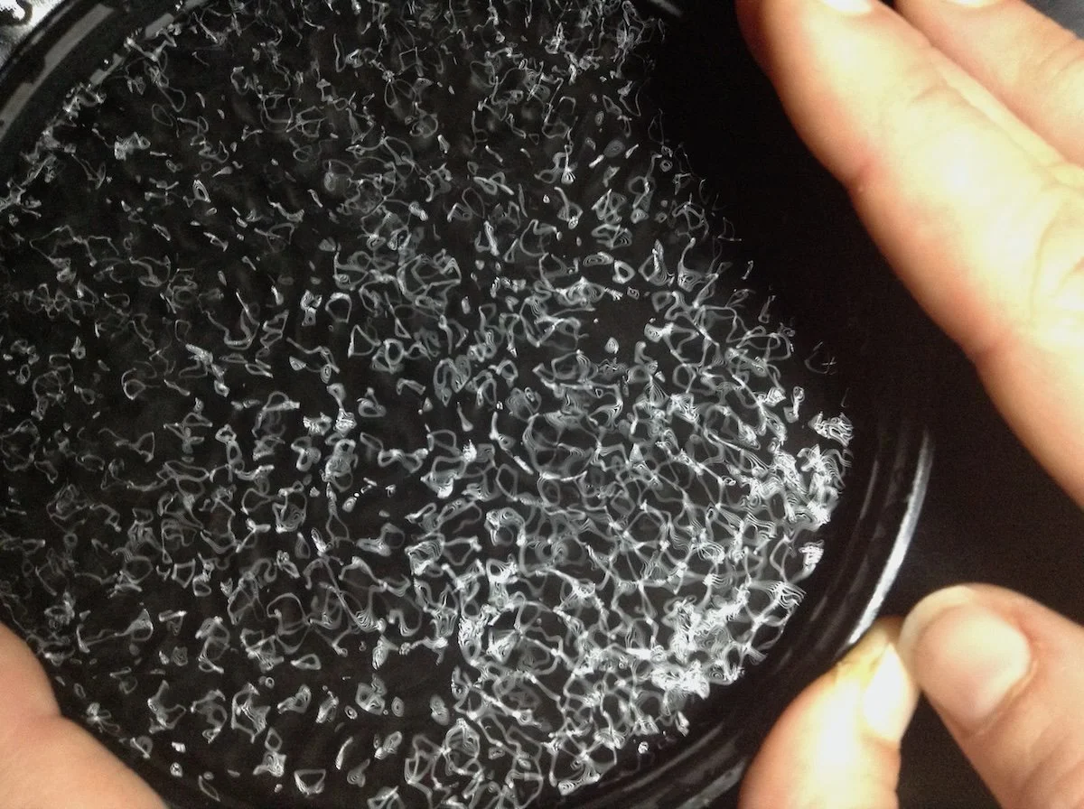 sound images forming on latex covered speaker