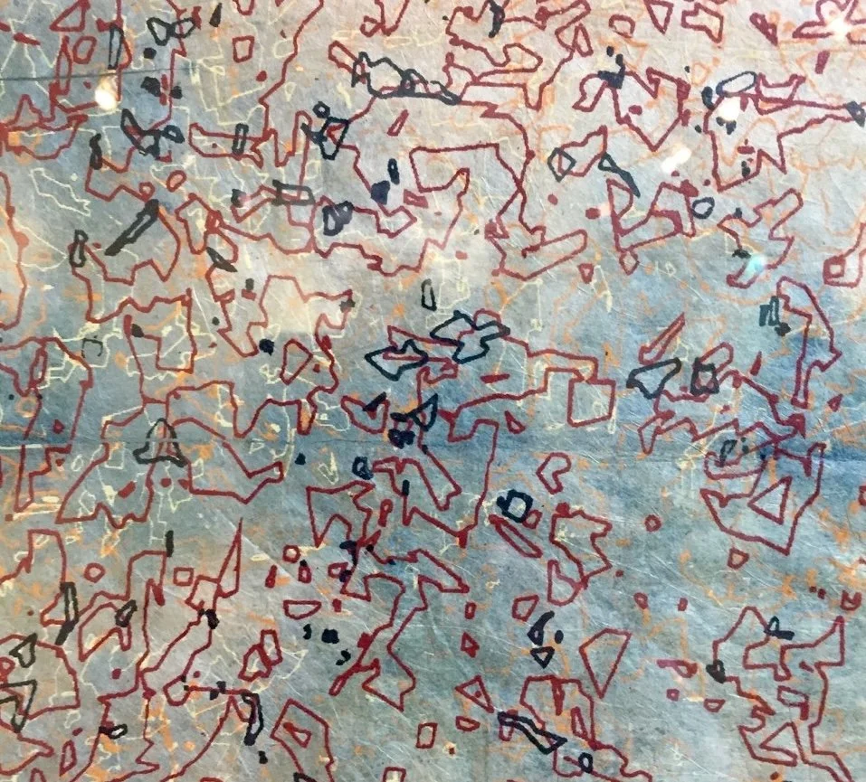 Four colour screenprint detail