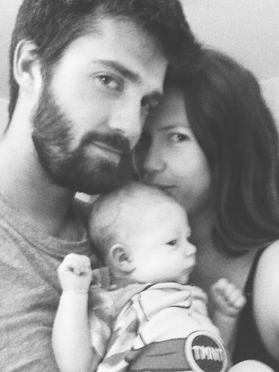 The Family with Penny in her (daddy's) favorite TMNT onesie. #wishihadone Photo probably by sister-in-law K8 Weber.