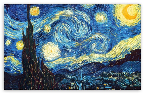 Van Gogh's The Starry Night (1889) —all a swirl.