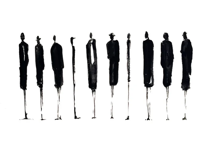 This is an excellent print called "Piano Men" by Vasco Morelli (buy it here). It's all about space.